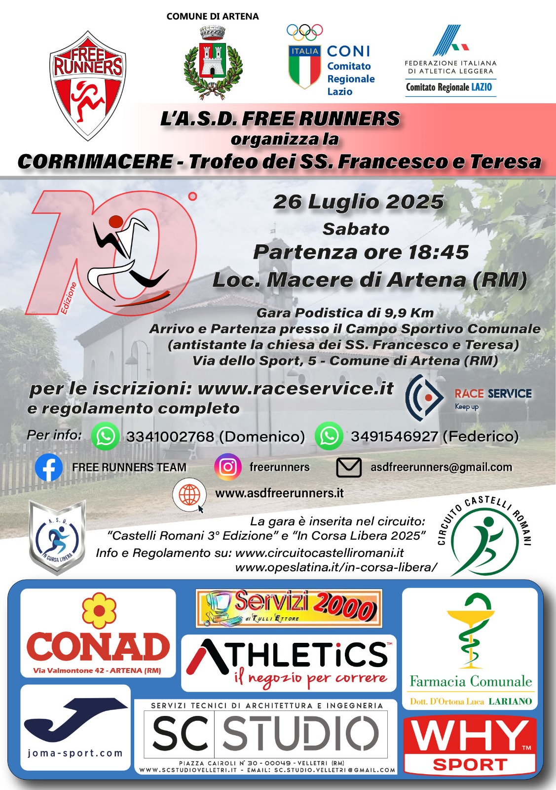 Featured image for “CORRIMACERE – 1O° TROFEO SS. FRANCESCO E TERESA”